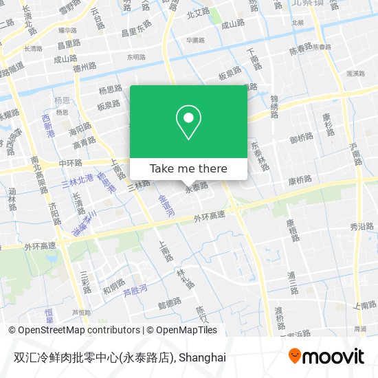 双汇冷鲜肉批零中心(永泰路店) map