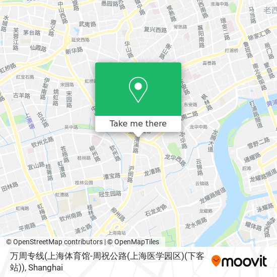 万周专线(上海体育馆-周祝公路(上海医学园区)(下客站)) map
