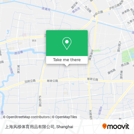 上海风移体育用品有限公司 map