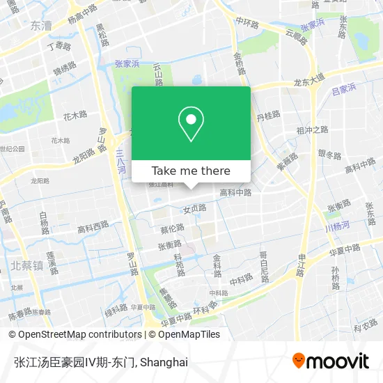 张江汤臣豪园IV期-东门 map