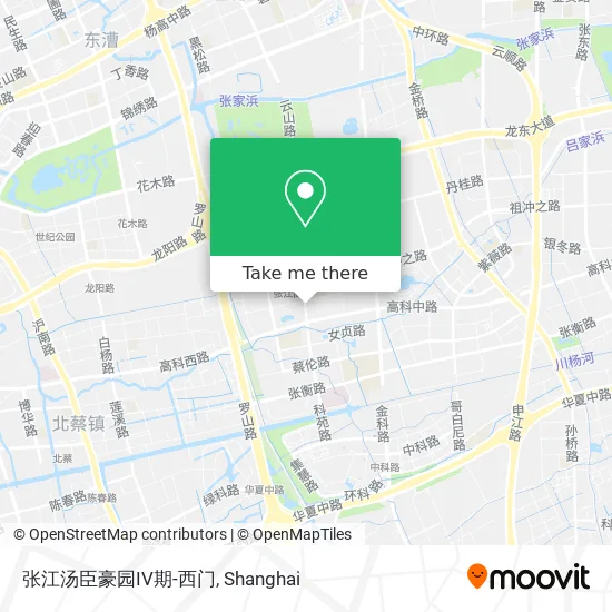 张江汤臣豪园IV期-西门 map
