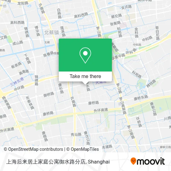 上海后来居上家庭公寓御水路分店 map