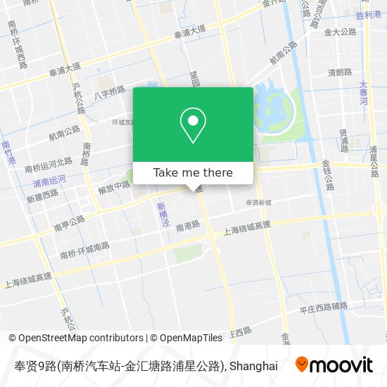 奉贤9路(南桥汽车站-金汇塘路浦星公路) map