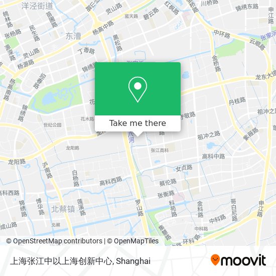 上海张江中以上海创新中心 map