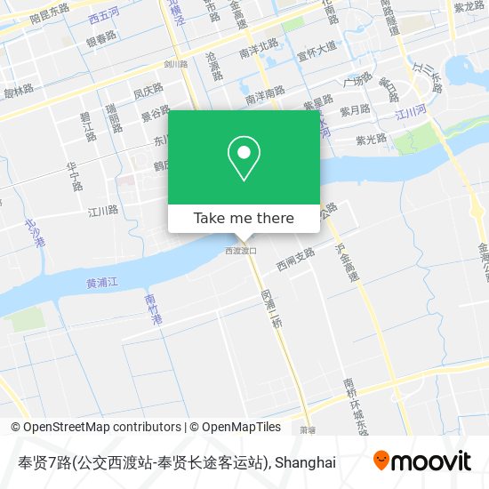 奉贤7路(公交西渡站-奉贤长途客运站) map