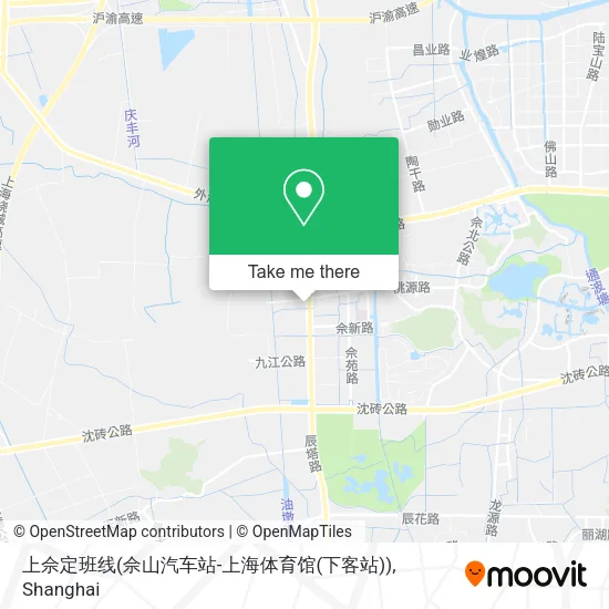 上佘定班线(佘山汽车站-上海体育馆(下客站)) map