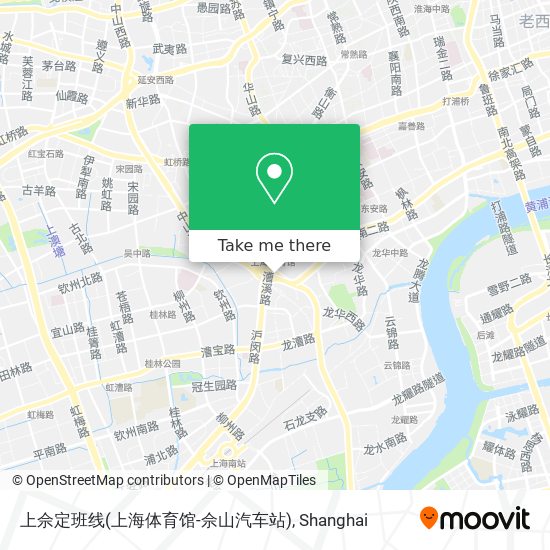 上佘定班线(上海体育馆-佘山汽车站) map