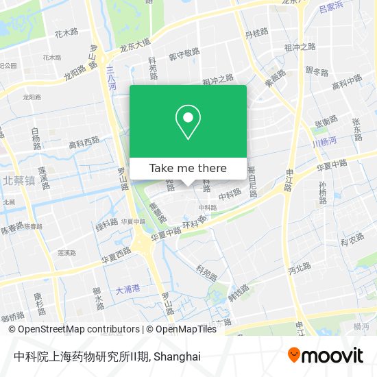 中科院上海药物研究所II期 map