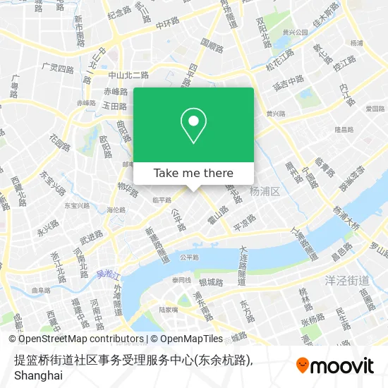 提篮桥街道社区事务受理服务中心(东余杭路) map