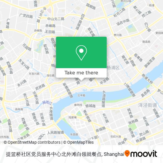 提篮桥社区党员服务中心北外滩白领就餐点 map