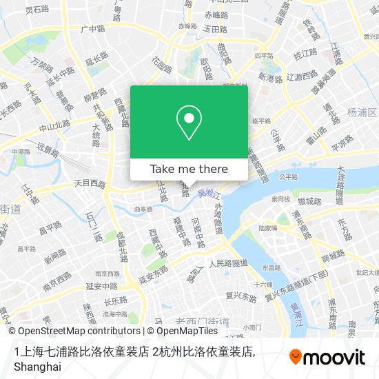 1上海七浦路比洛依童装店 2杭州比洛依童装店 map