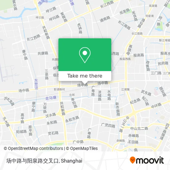 场中路与阳泉路交叉口 map
