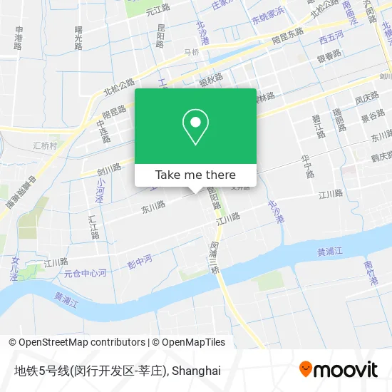地铁5号线(闵行开发区-莘庄) map