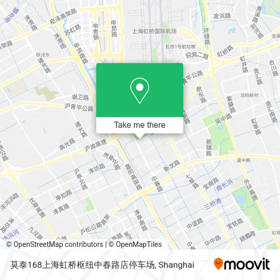 莫泰168上海虹桥枢纽中春路店停车场 map