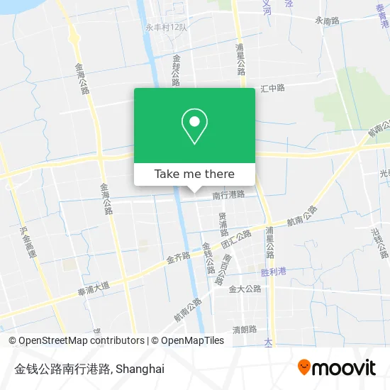 金钱公路南行港路 map