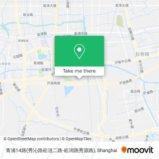 青浦14路(秀沁路崧涟二路-崧润路秀源路) map