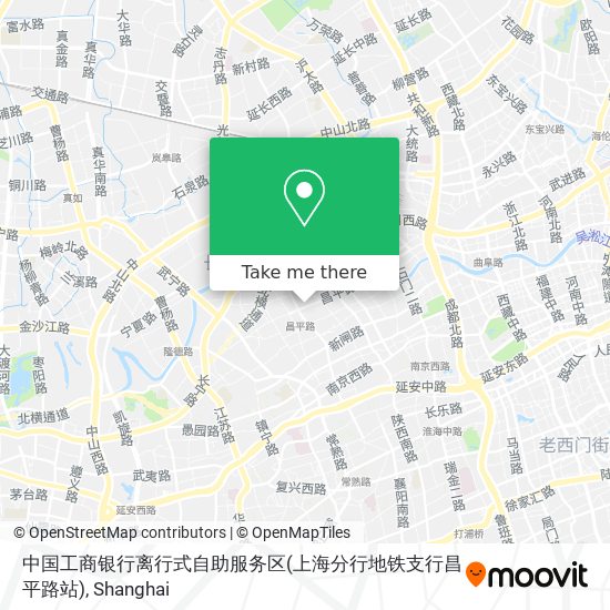 中国工商银行离行式自助服务区(上海分行地铁支行昌平路站) map