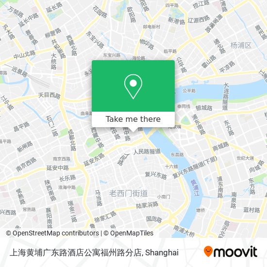 上海黄埔广东路酒店公寓福州路分店 map