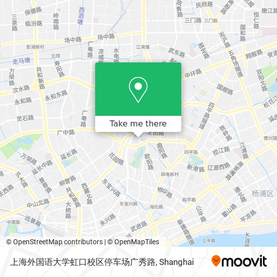上海外国语大学虹口校区停车场广秀路 map