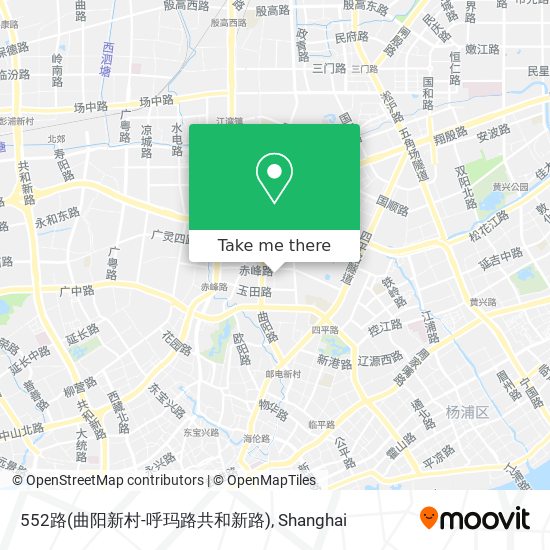 552路(曲阳新村-呼玛路共和新路) map