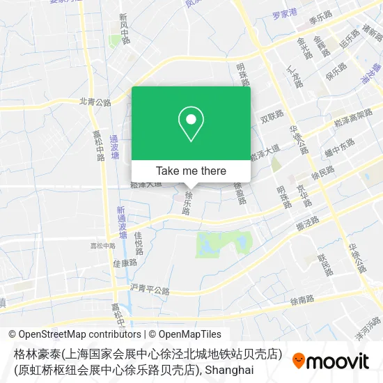 格林豪泰(上海国家会展中心徐泾北城地铁站贝壳店)(原虹桥枢纽会展中心徐乐路贝壳店) map