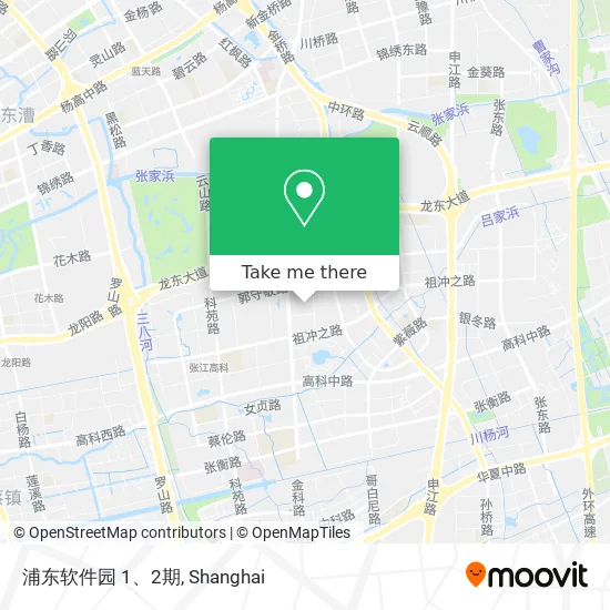 浦东软件园 1、2期 map