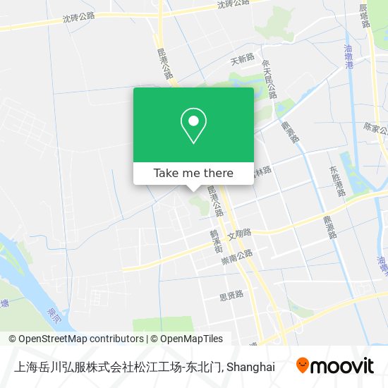 上海岳川弘服株式会社松江工场-东北门 map