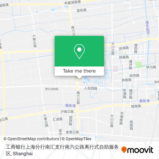 工商银行上海分行南汇支行南六公路离行式自助服务区 map