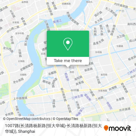 1007路(长清路杨新路(恒大华城)-长清路杨新路(恒大华城)) map
