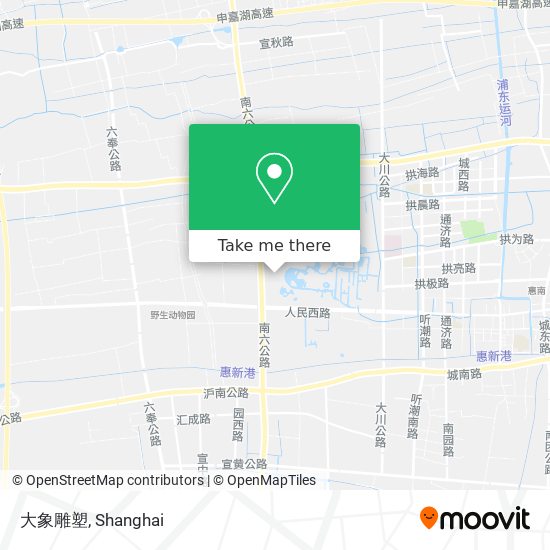 大象雕塑 map