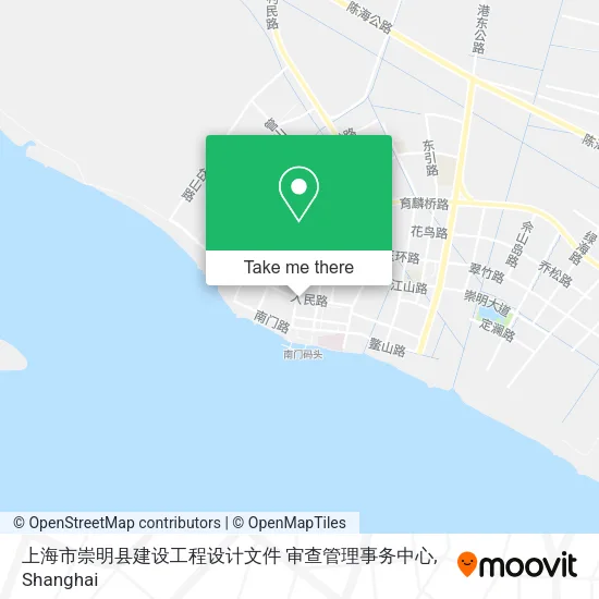 上海市崇明县建设工程设计文件 审查管理事务中心 map