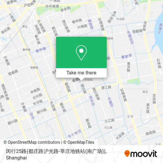 闵行25路(都庄路沪光路-莘庄地铁站(南广场)) map