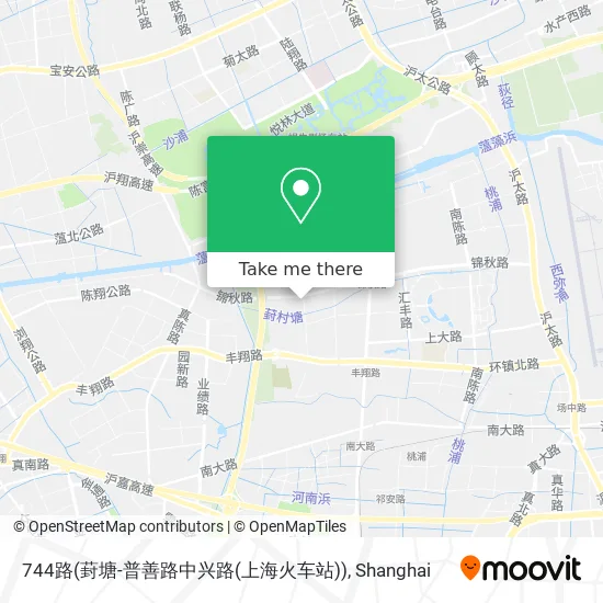 744路(葑塘-普善路中兴路(上海火车站)) map