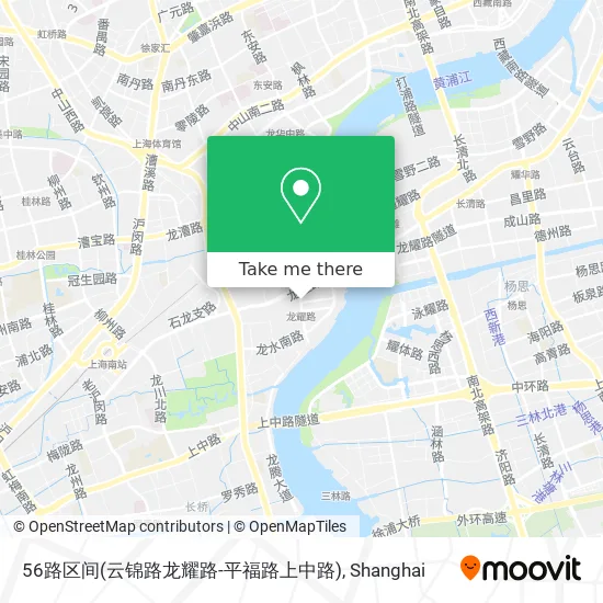 56路区间(云锦路龙耀路-平福路上中路) map