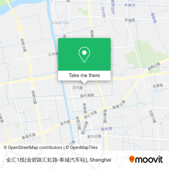 金汇1线(金碧路汇虹路-奉城汽车站) map