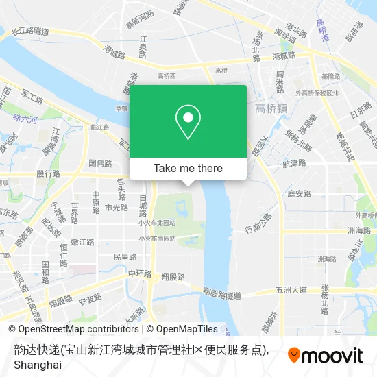 韵达快递(宝山新江湾城城市管理社区便民服务点) map