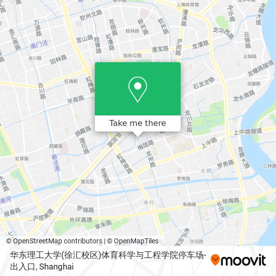 华东理工大学(徐汇校区)体育科学与工程学院停车场-出入口 map