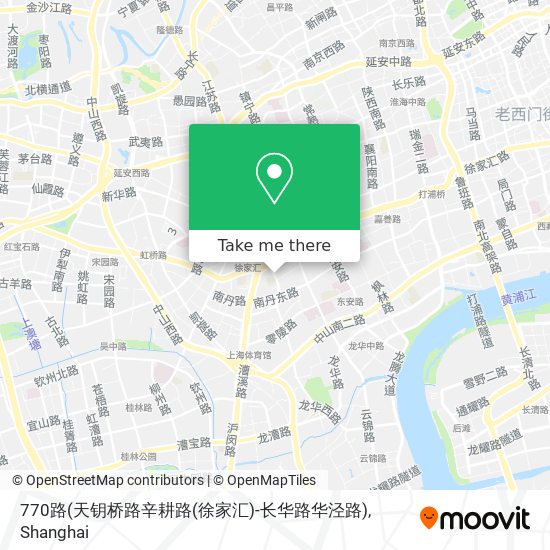 770路(天钥桥路辛耕路(徐家汇)-长华路华泾路) map