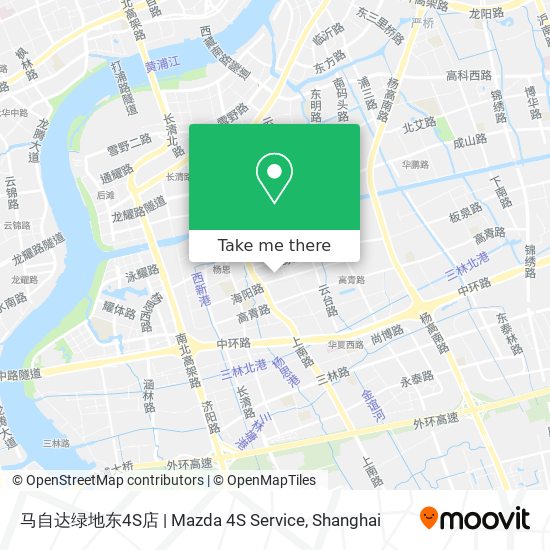 马自达绿地东4S店 | Mazda 4S Service map