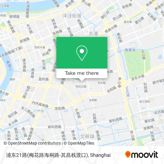 浦东21路(梅花路海桐路-其昌栈渡口) map