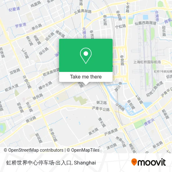 虹桥世界中心停车场-出入口 map