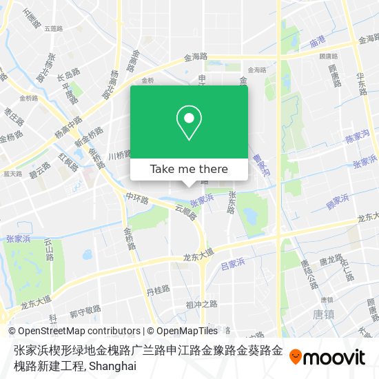 张家浜楔形绿地金槐路广兰路申江路金豫路金葵路金槐路新建工程 map