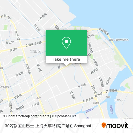 302路(宝山巴士-上海火车站(南广场)) map