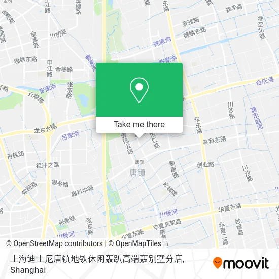 上海迪士尼唐镇地铁休闲轰趴高端轰别墅分店 map