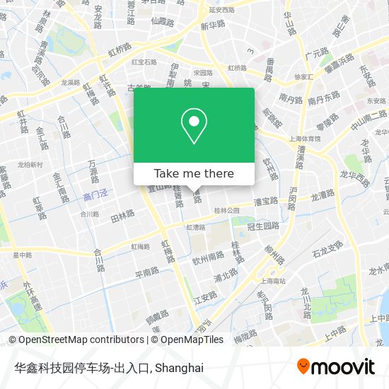 华鑫科技园停车场-出入口 map