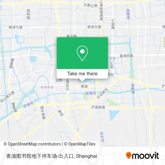 青浦图书馆地下停车场-出入口 map