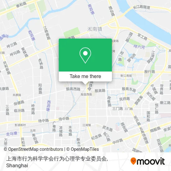 上海市行为科学学会行为心理学专业委员会 map