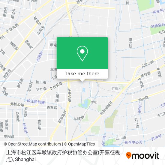 上海市松江区车墩镇政府护税协管办公室(开票征税点) map