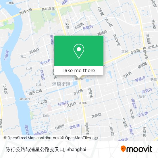 陈行公路与浦星公路交叉口 map