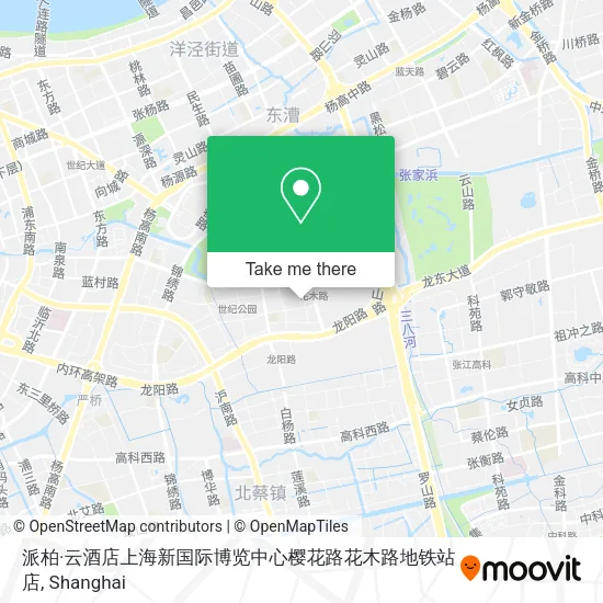 派柏·云酒店上海新国际博览中心樱花路花木路地铁站店 map
